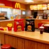 Wholesale McDonald's hamburger paper bag miniature fast food restaurant toy mini resin dollhouse ornament