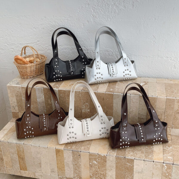 Wholesale Vintage Rivet Handbag High-end Women's Shoulder Bag Underarm Bag