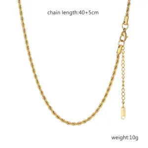 3.0 Hemp Flowers Chain Gold / 18K