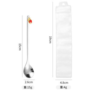 Strawberry spoon + PVC bag [silver]]