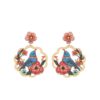 oly-4c931fd7f5f352cf0c3dcded2a6ad3d2 Wholesale New Bohemian Style nut Tree Flower Bird Hollow Earrings Love Earrings Personalized Fashionable European and American Earrings