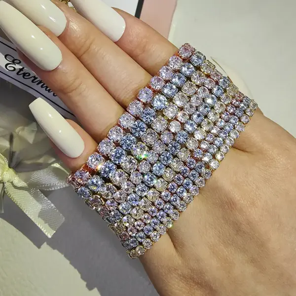 Wholesale Fashion Geometric Copper Plating Zircon Bracelets 1 Piece