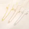 Wholesale PVD Coated 18K Gold Plated Solid Color Stainless Steel MAMA Simple Style Waterproof Non Tarnish Necklace
