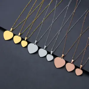 Wholesale Jewelry Simple Style Heart Shape 201 Stainless Steel Plating Necklace