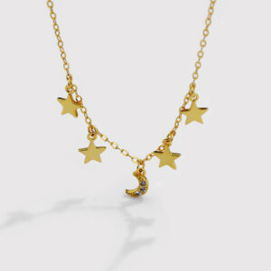 A1375-gold necklace / 925 silver