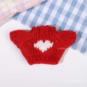 Rx130 sweater-red clothes and white heart picture