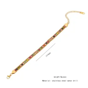 PVD Coated 18K Gold Real Gold Plated Solid Color Stainless Steel IG Style Simple Style Commute Waterproof Non Tarnish 304 Stainless Steel Bracelets