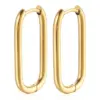 PVD Coated 18K Gold Real Gold Plated U Shape 201 Stainless Steel Fashion Waterproof Non Tarnish Earrings