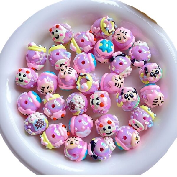 Wholesale Cartoon acrylic heavy hand-painted beads
