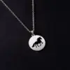 Wholesale Jewelry Simple Style Horse 304 Stainless Steel No Inlaid Hollow Out Stainless Steel Necklaces