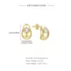 Wholesale 1 Pair 925 Sterling Silver Zircon Geometric Ear Studs