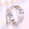 Wholesale Six-claw Open Couple Men And Womenwedding Pair Ring Jewelry Copper