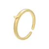 Wholesale Glossy Copper Plated 18k Gold Ring Lightning Airplane Butterfly Pattern Couple Ring