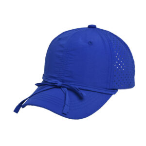 Blue-children's bow quick-drying mesh cap / free size -50-54cm