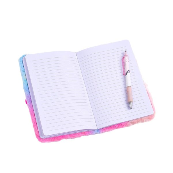 Wholesale Cartoon plush notebook, two-panel notebook, cute children's journal.