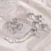Wholesale PVD Coated Real Gold Plated Letter 304 Stainless Steel Hip-Hop Punk Cool Style Waterproof Non Tarnish Wide Band Rings