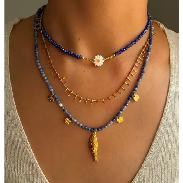 316 Stainless Steel Pentagram Geometric PVD Coated Rhinestones Real Gold Plated Simple Style Commute Waterproof Non Tarnish Surgical Steel Inlay Cable Chain Lobster Trigger Clasp Closure Gold Pendant Necklace