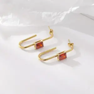 14K Gold Pomegranate / Red
