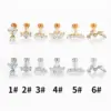 1 Piece Lip Rings Casual Simple Style Classic Style Leaves Crown 316L Stainless Steel Waterproof Non Tarnish Surgical Steel Zircon Ion Plating (IP) 18K Gold Plated Lip Rings Ear Cartilage Rings & Studs Nose Rings & Studs