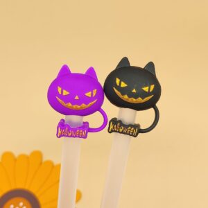 Silicone [vertical pupil cat] dustproof straw cap / Bag does not include straw