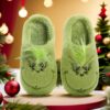 Wholesale New Cute Home Christmas Grinch Warm Winter Cotton Slippers for Couples Men and Women Thick-Soled Soft-Soled Shoes Thick Non-Slip