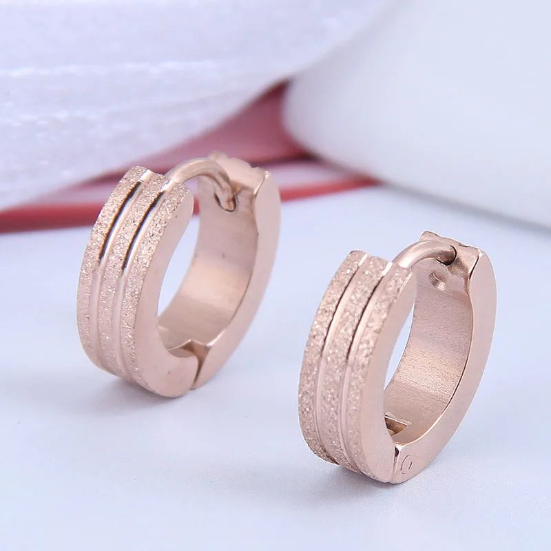 Wholesale Korean Fashion Titanium Steel Simple Earrings