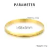 Wholesale PVD Coated 18K Gold Plated Circle 304 Stainless Steel Simple Style Waterproof Non Tarnish 304 Stainless Steel Bangle