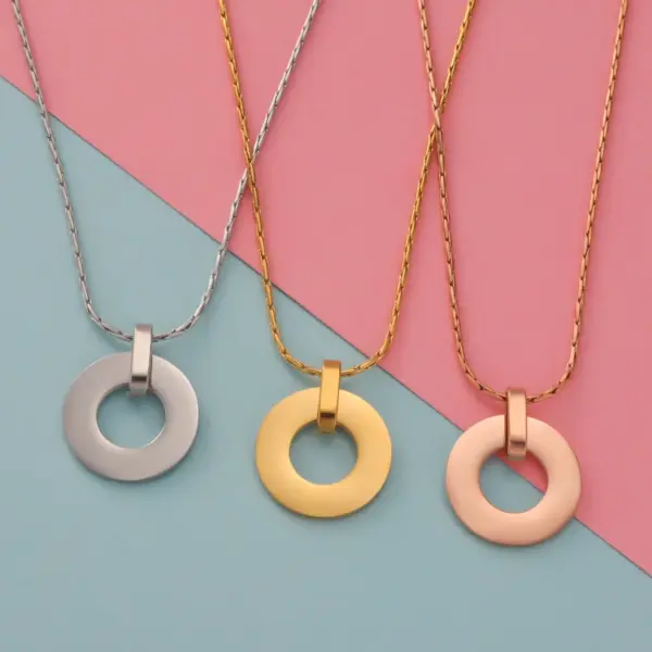 Wholesale PVD Coated 18K Gold Real Gold Plated Geometric Stainless Steel Simple Style Waterproof Non Tarnish Stainless Steel