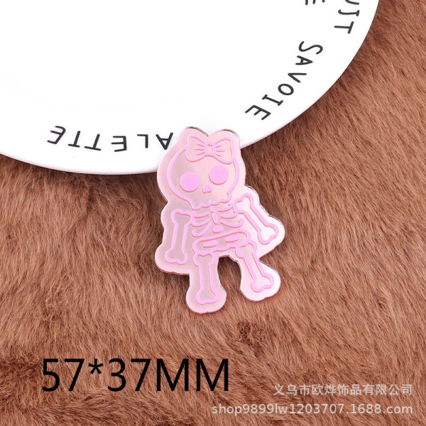 Wholesale Pink double-mirror skull organ acrylic