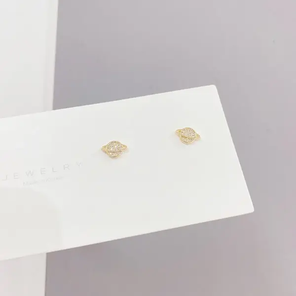 Wholesale Fashion Star Copper Ear Studs Plating Inlay Zircon Copper Earrings 3 Pairs