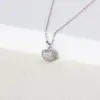 Stainless Steel 18K Gold Plated White Gold Plated Simple Style Plating Inlay Heart Shape Zircon Pendant Necklace