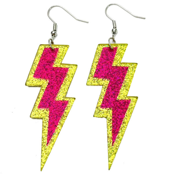 oly-4d152ee2d1546c49784c76370889da7f Wholesale Fluorescent Radio Women's Shiny Glossy Tape Vintage Earrings