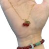 Wholesale Giant White Super Suitable for Spring and Summer Small Cherry Necklace Advanced Sense Wine Red Pendant Necklace Light Luxury Clavicle Chain