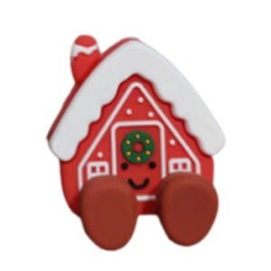 Christmas Snow House [Red] Silicone Beads