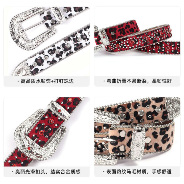 oly-4d3c918447816a2bcb694ac350a072c1 Wholesale Punk Leopard Rhinestone Belt Alloy Inlay Rhinestone Belt Men and Women Fashion Casual Jeans Belt