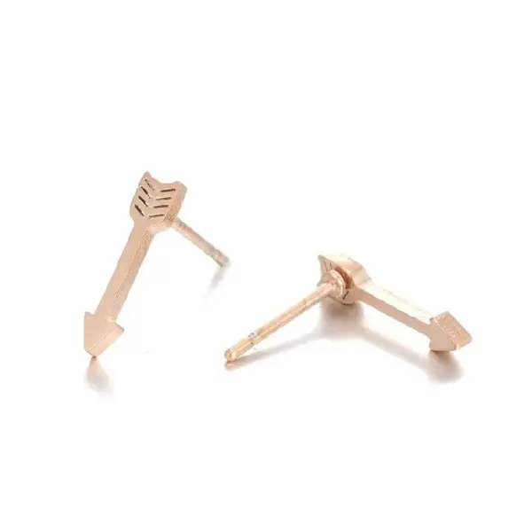 Wholesale Ion Plating (IP) 18K Gold Real Gold Plated Heart Shape Flower 304 Stainless Steel Fashion Waterproof Non Tarnish Ear Studs