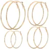 Wholesale 1 Pair Simple Style Solid Color Stainless Steel Hoop Earrings