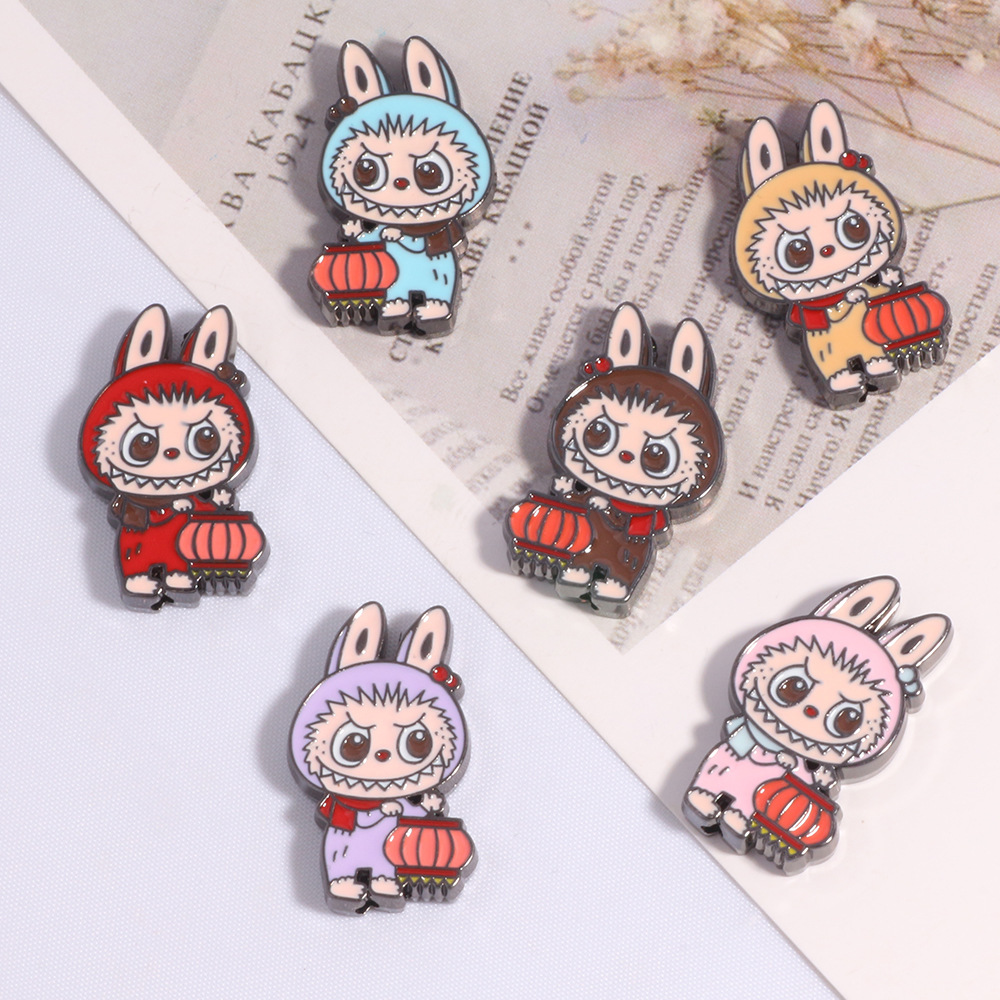 Wholesale New DIY straight hole beads cute cartoon lantern cloth cloth decoration mobile phone chain key chain bag chain aessories