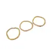 Wholesale Simple Style Solid Color Titanium Steel Plating Gold Plated Rings