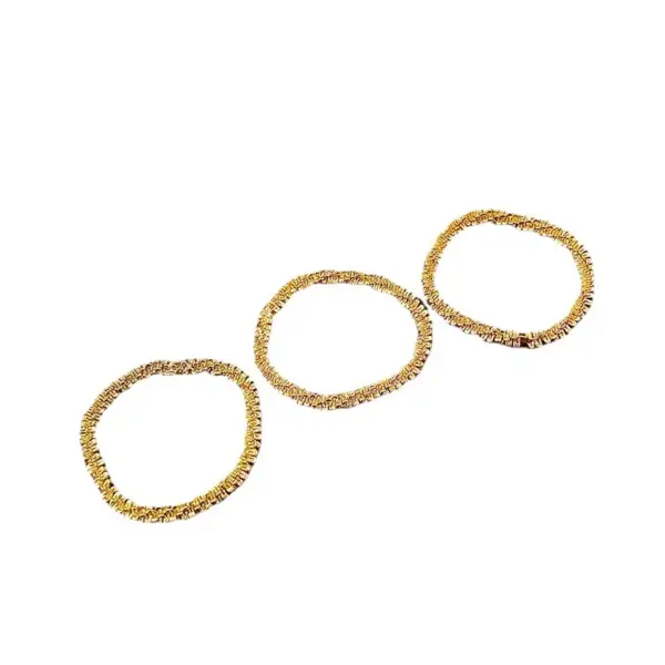 Wholesale Simple Style Solid Color Titanium Steel Plating Gold Plated Rings