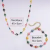 Wholesale PVD Coated 18K Gold Plated Devil'S Eye 304 Stainless Steel Classical Roman Style Waterproof Non Tarnish Bracelets Necklace