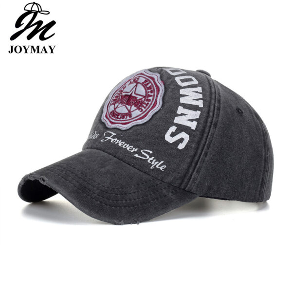 Wholesale Cross-border wash cotton new letter printed patch embroidered baseball cap washed outdoor old cap B1065