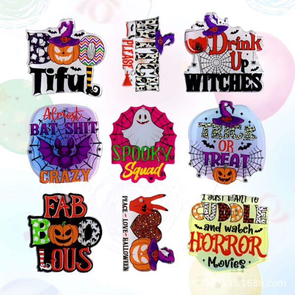 Wholesale Halloween Acrylic FlatbackAccessories DIY Crafts Jewelry Material
