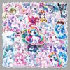 oly-4d87706746f01d25a6adcd1e49512fb5 Wholesale 50pcs/pack Glitter Laser Rainbow Horse Unicorn Stickers