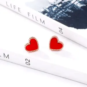 731 Red Heart Shape-Rose / Gold