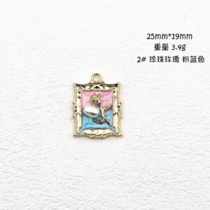 2 pearl rose pink blue