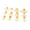 Wholesale 1 Piece Simple Style Star Heart Shape Crown Plating Inlay Stainless Steel Zircon Ear Studs