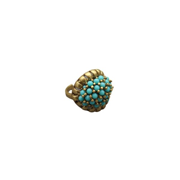 oly-4d992f81f2b0839d7c21a44ff9176847 Wholesale Middle Ancient Vintage High Sense Fashion Personality Elegant Copper Plated Real Gold Ring Vintage Imitation Green Pine Open Ring