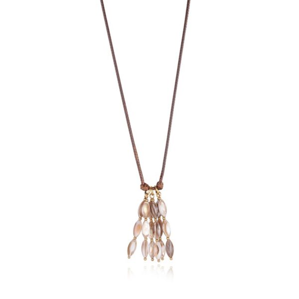 oly-4d9c72fb654a8a178e886c0156d9bac7 Wholesale Shell Tassel Beaded Necklace