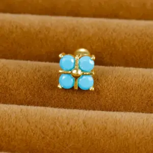 9 Gold Blue Diamond 1 Piece